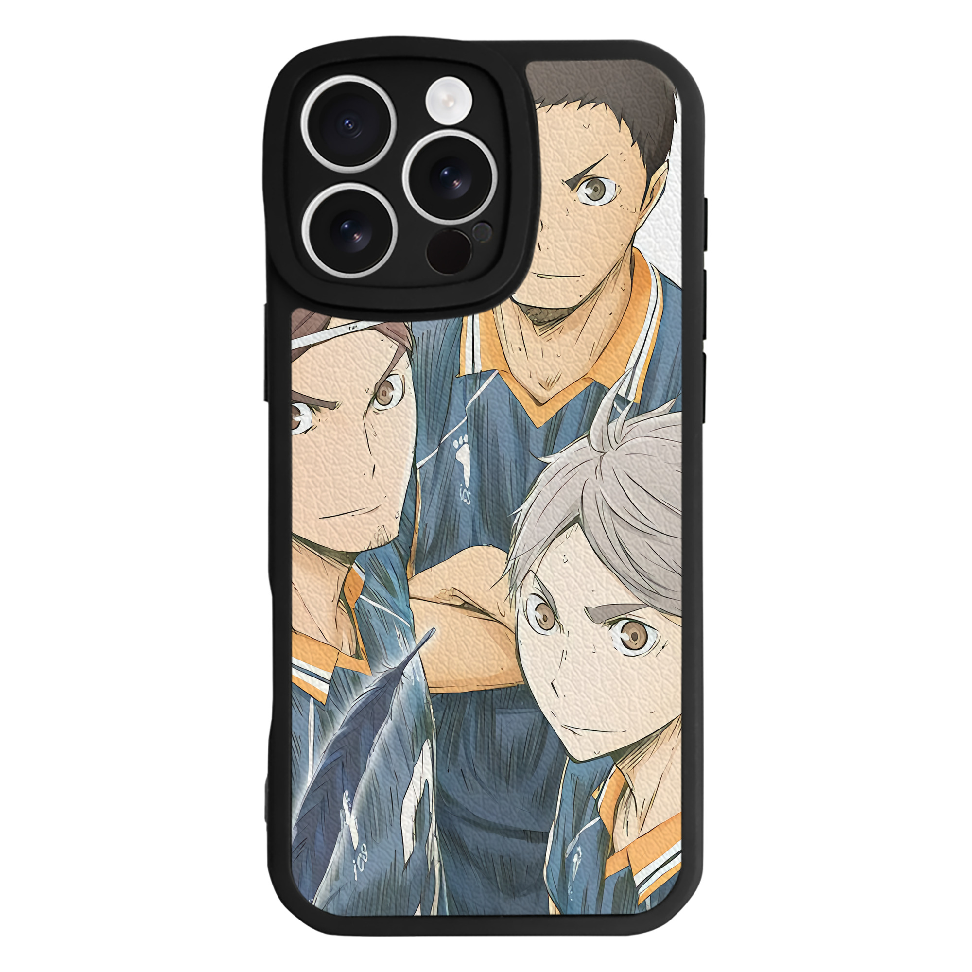 （画像用） ハイキュー!! Haikyu!! 【iPhone 16シリーズ対応】シリコンスマホケース（レザー調） 材質：シリコン